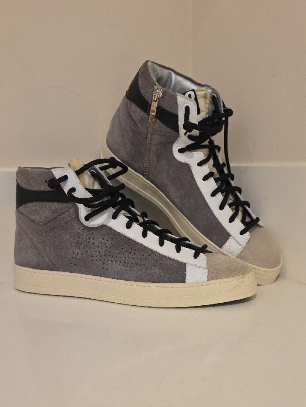 NEW RARE $325 P448 MEN'S TAYLOR CHESS HIGH TOP SUEDE SNEAKER SHOES SIZE 46 - Picture 3 of 10